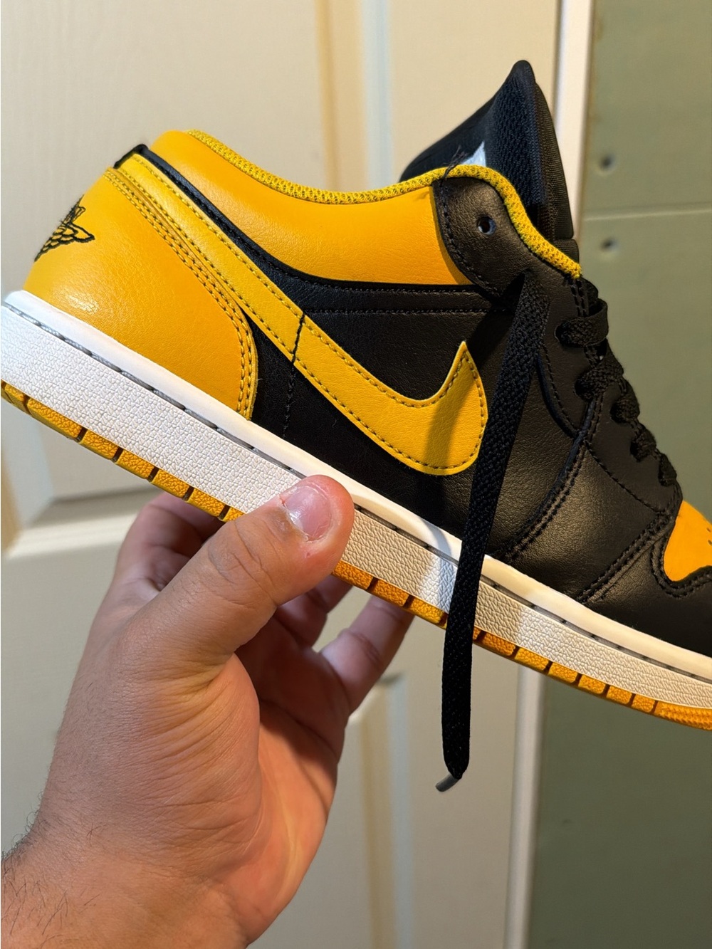 Jordan Low Top Sneakers in Black and Yellow